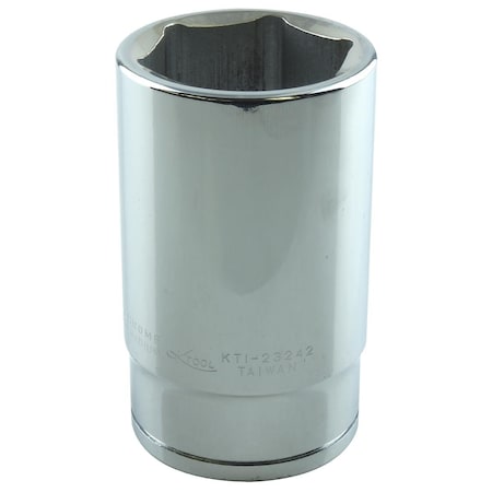K-Tool International 1/2" Drive, 1-5/16" SAE Socket, 6 Points, Chrome, Deep, 6 pt., 1/2"Dr, 1-5/16 KTI-23242